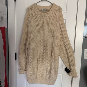 Blarney Woolen Mills XL Cable Knit Authentic Irish Sweater 🐑 100% Merino Wool